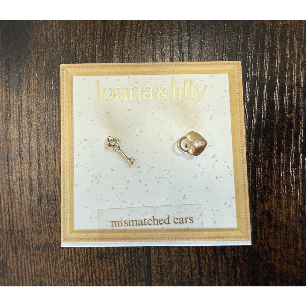 LOT of 3:Must Have Rose Gold Heart & smiley Face Necklace Lonna & Lilly Earrings - Picture 4 of 9